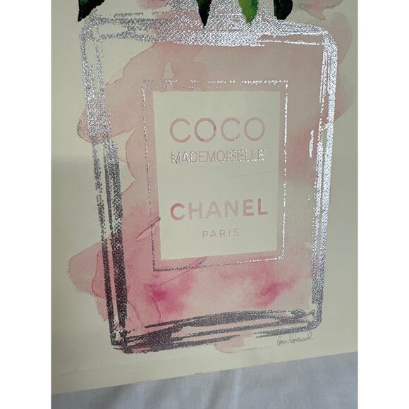 2 Pictures on canvas, pink and beige - Picture 4 of 5